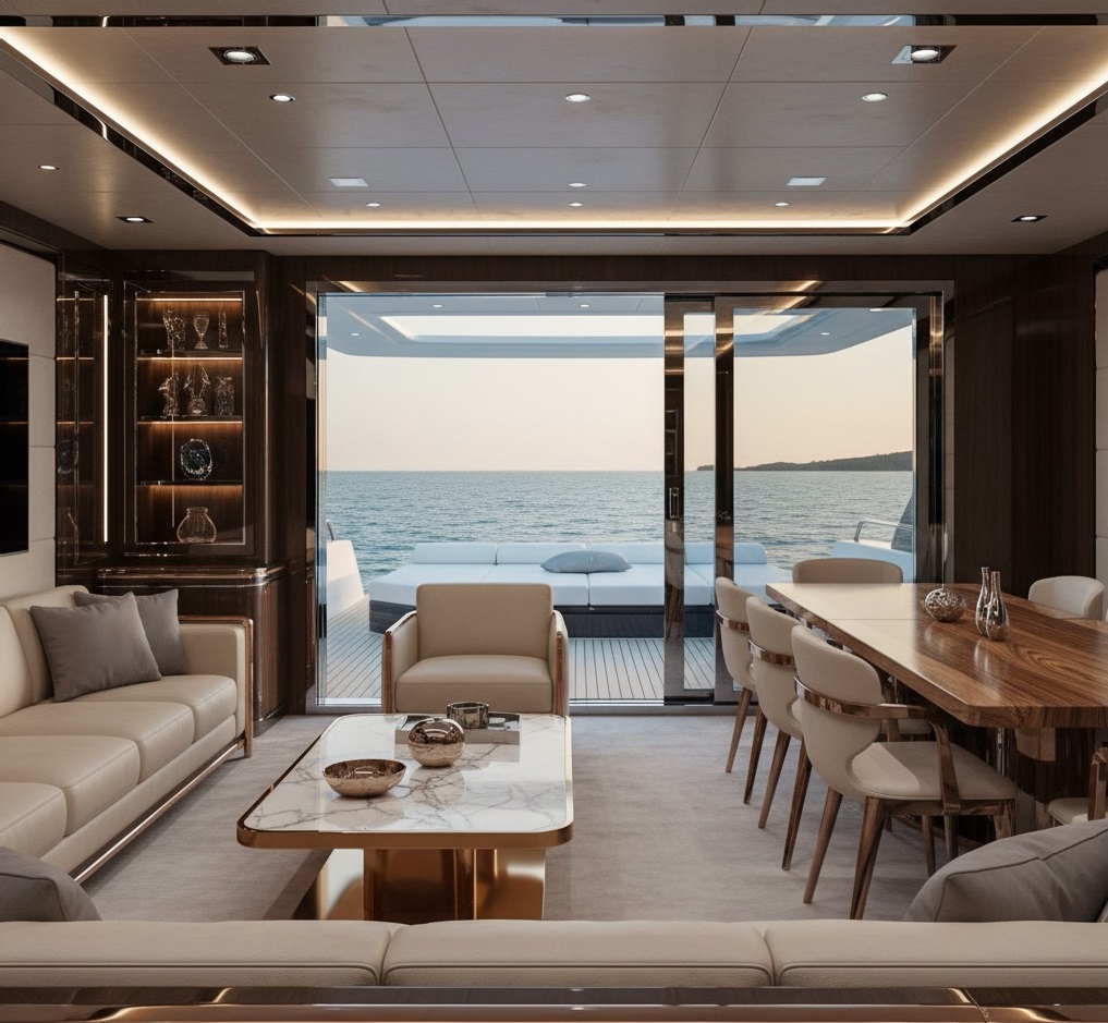 Luxury yacht interior furniture